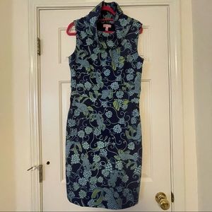 Lilly Pulitzer Cowl Neck Sleeveless Shift Dress in Don’t Be Koi Size 12